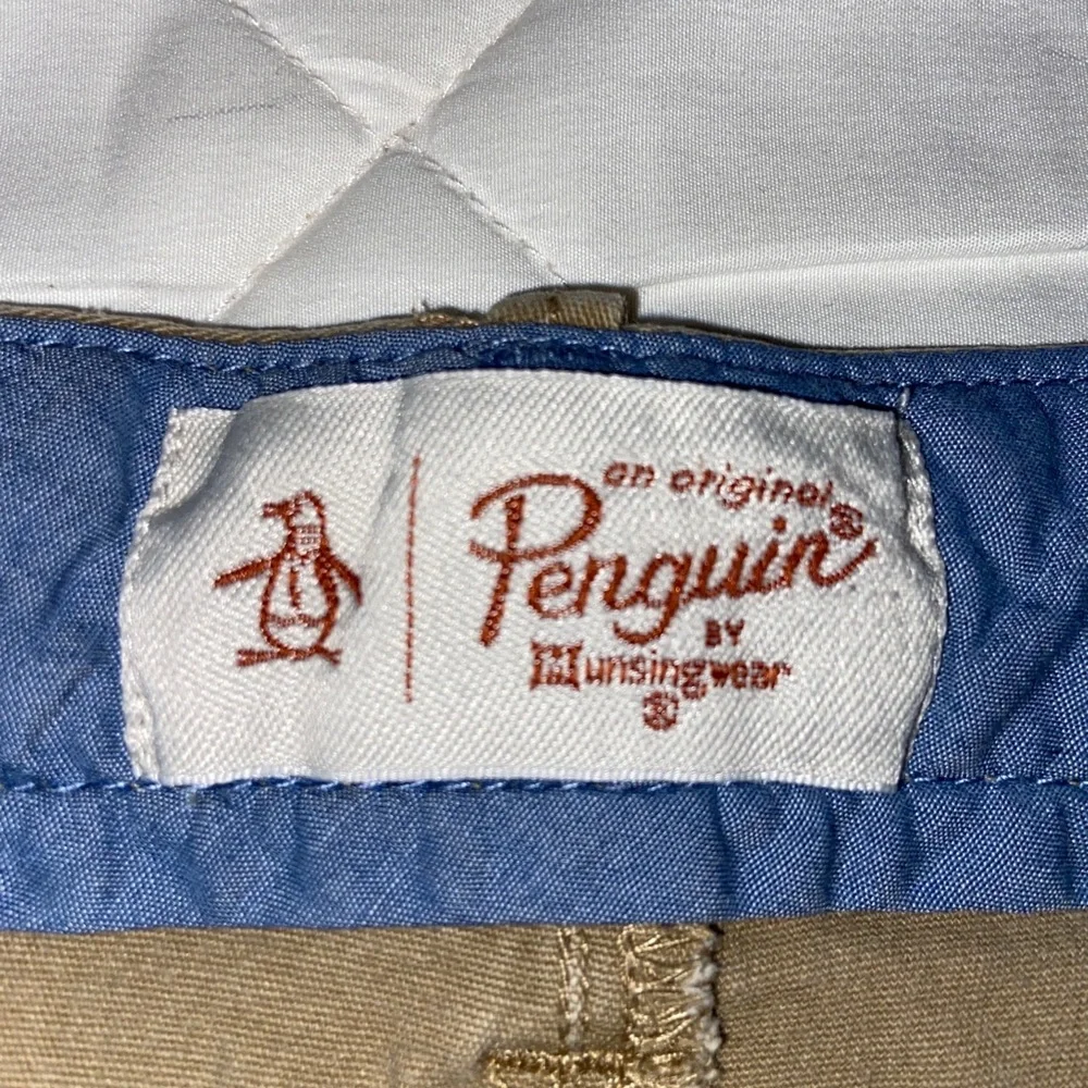 Penguin brand khaki shorts.  Flat front. Size 38. Worn once.  EUC - Picture 2 of 3
